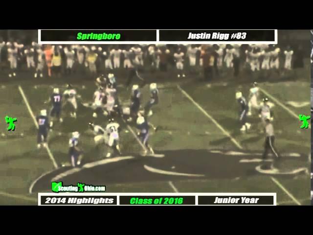 OH 2016 Justin Rigg  Springboro  Jr Yr  TE83