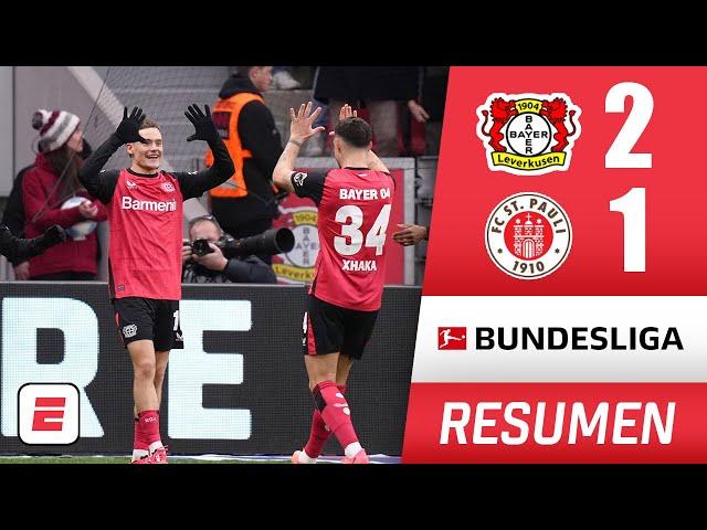 Bayer Leverkusen ganó 2-1 a St Pauli con goles de Wirtz y Tah y mete presión en la cima | Bundesliga