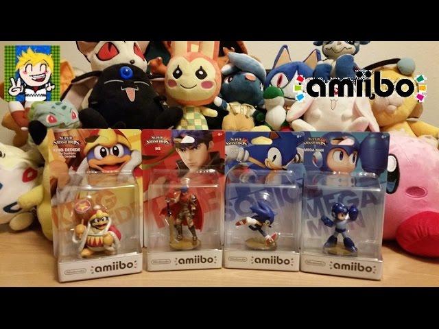 Massive Amiibo Unboxing! King Dedede, Ike, Sonic, and Megaman!!!