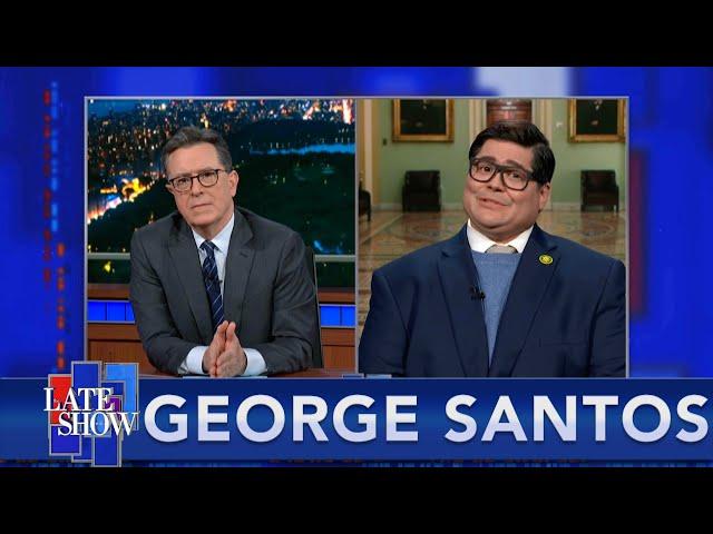 George Santos Joins Stephen Colbert To Clear His Name(s)