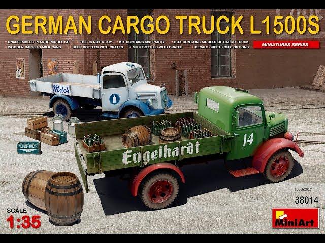 Miniart #38014 L1500S German Cargo Truck Unboxing & Review