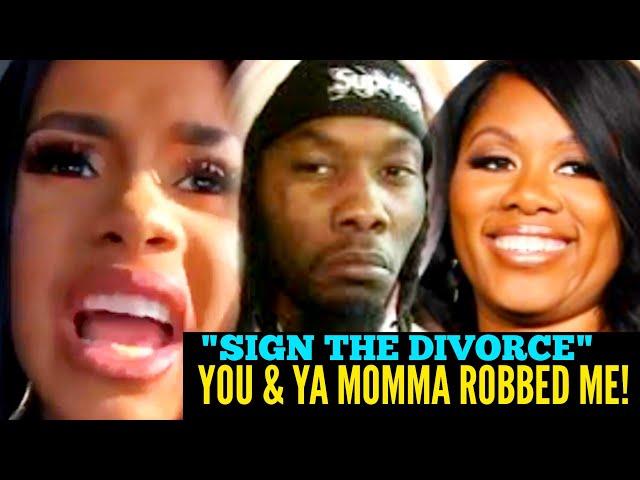 Cardi B Says Offset & His Mom ROBBED Her and She Wants Him To Sign The DIVORCE ASAP!