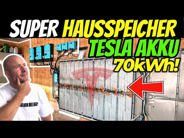 TESLA AKKU umgebaut als HAUSSPEICHER - 70kWh - DIE ZUKUNFT von eAUTO BATTERIEN | EFIEBER