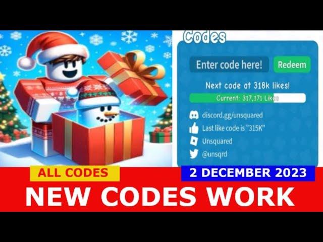 *NEW UPDATE CODES* [The Winter Event] Unboxing Simulator ROBLOX | DECEMBER 2, 2023