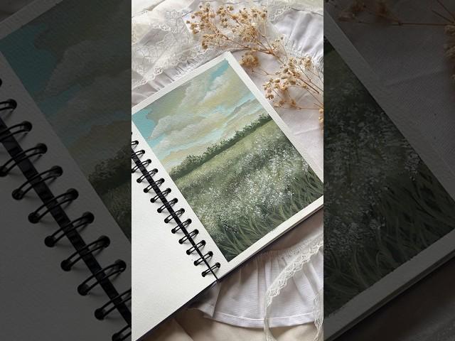 Туториал: рисунок гуашью за 30 минут для начинающих  #картина #art #painting #рек #туториал