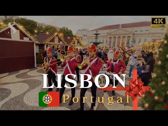  Experience the Magic of Christmas in Lisbon!  Rossio Square 4K Walking Tour  #lisbon #portugal