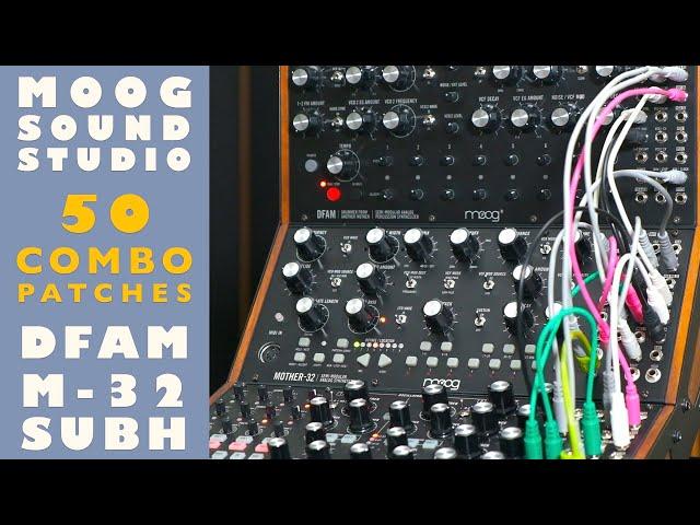 Moog Sound Studio: 50 Patches for DFAM, Mother-32, Subharmonicon. + Samples. Presets Demo. No talk