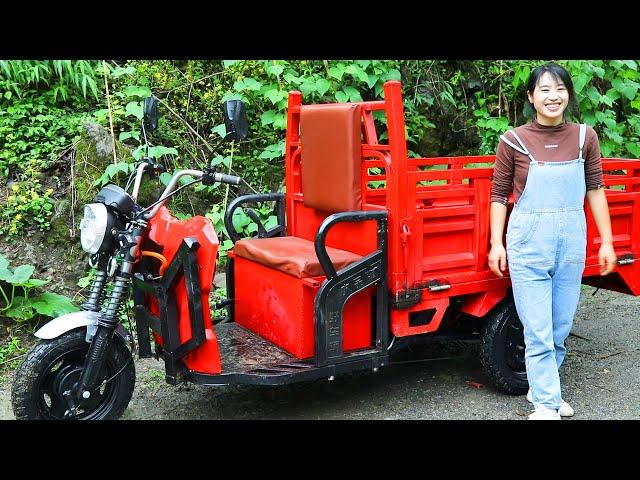 Genius girl repair scrap tricycle  spend half a month to repair as new  super easy to use! Genius