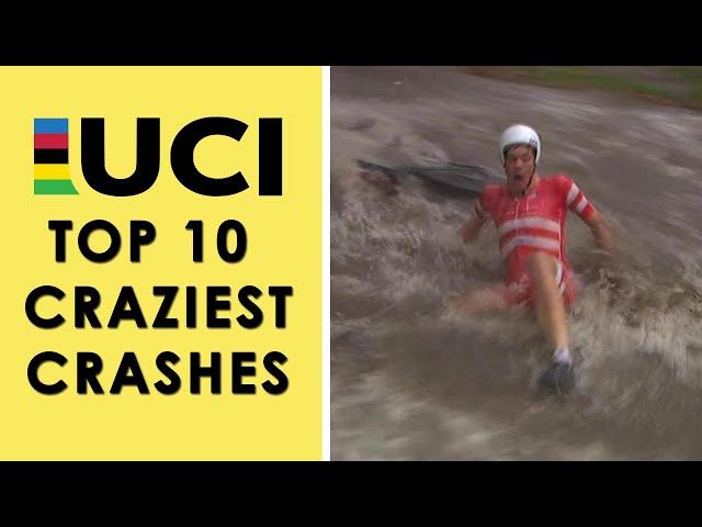 UCI Road Cycling World Championships 2019: Top 10 Craziest Crashes | NBC Sports