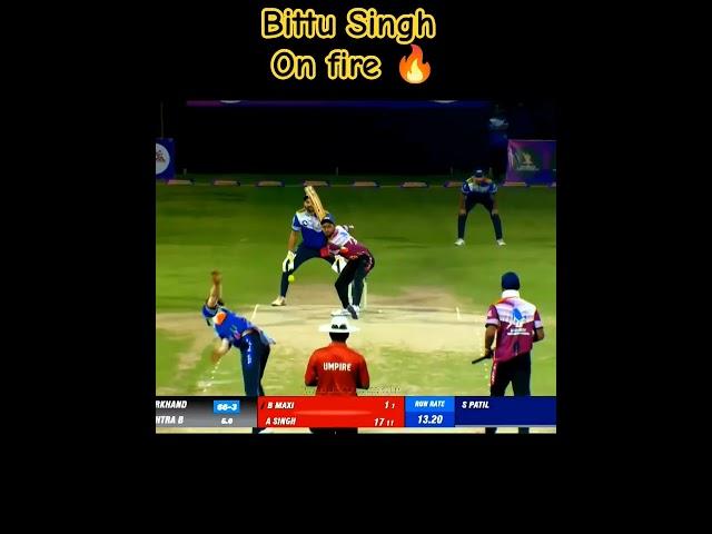 tennis cricket stylish six  Bittu Singh on fire  #cricket #tennisballcricket #shorts