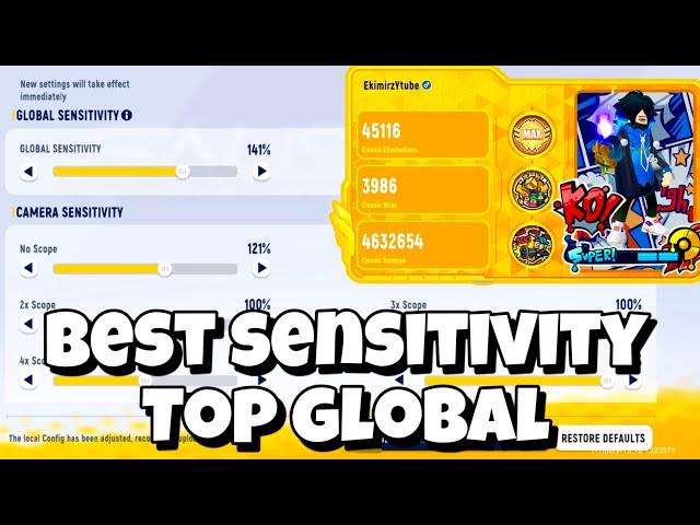 NEW BEST SENSITIVITY 4 FINGER EPIC MOMENT FLY SHOOT SNIPER BARET & AWM | EKIMIRZA SAUSAGE MAN