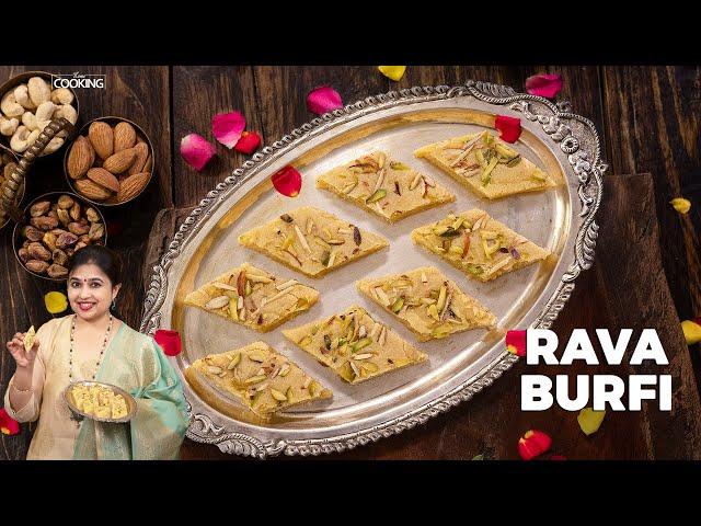 Rava Burfi | Diwali Sweet Recipes | Sooji Burfi | Semolina Burfi Recipe | Barfi Recipe