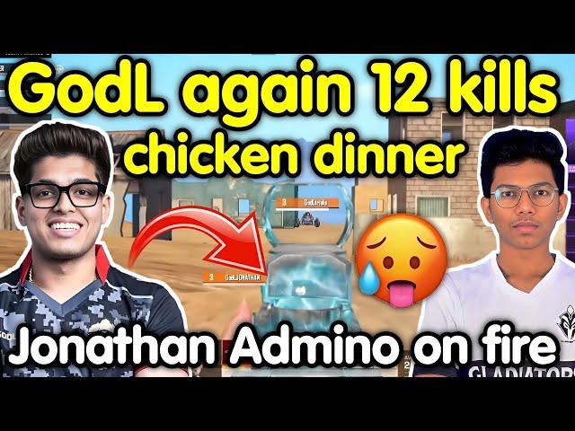 Godlike again 12 kills chicken dinner  Jonathan solo 7 kills 