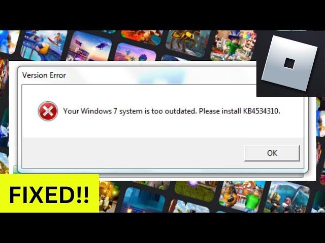 Roblox Error KB4534310 || How to Fix You windows system is too outdated Please Install KB4534310