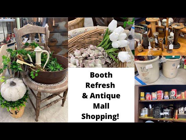 Refresh My Booth | European Cottage Decor | Antique Mall Shopping | Artificial Merch Review