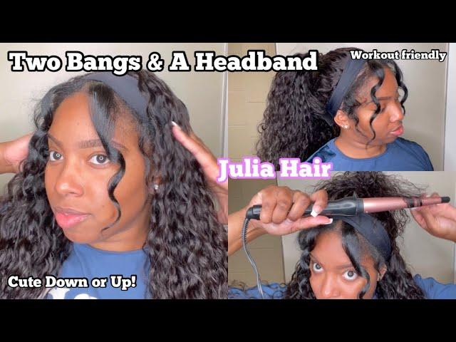 UNDER $100!!! | Styling my Headband Wig w/Bangs! ft. Julia Hair | AshTakeOff