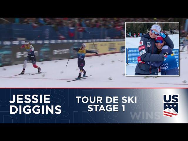 Jessie Diggins Wins | 2022 Tour de Ski Stage 1