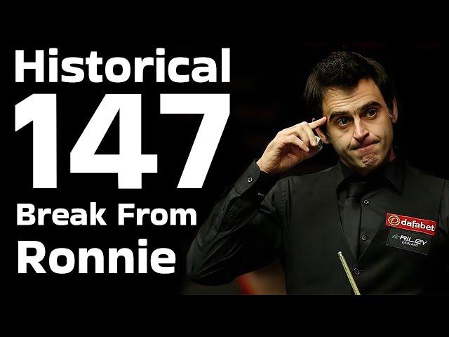 This 147 break will go down in history forever! Ronnie O'Sullivan!