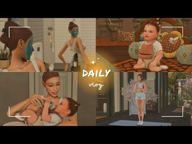 [The Sims 4 Vlog]  ┊A DAY IN THE LIFE  (cooking, workout, home clean)