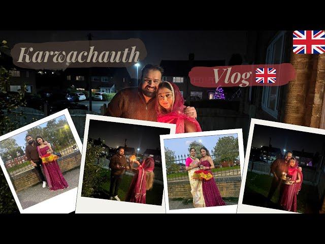 Karwachauth celebration in Birmingham | Indian Couple in UK | Shivam & Nandini | The Oberoi's