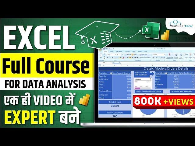 Excel Full Course for Data Analysis with Projects [ 2 Hours] | Excel Tutorial 2024