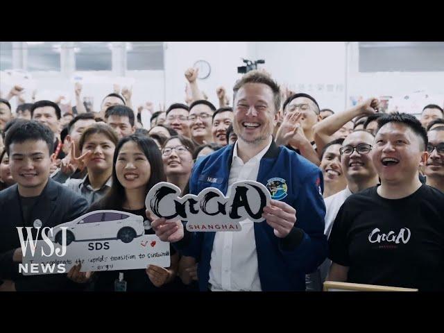 Watch: Elon Musk Visits Tesla’s Gigafactory on China Trip | WSJ News