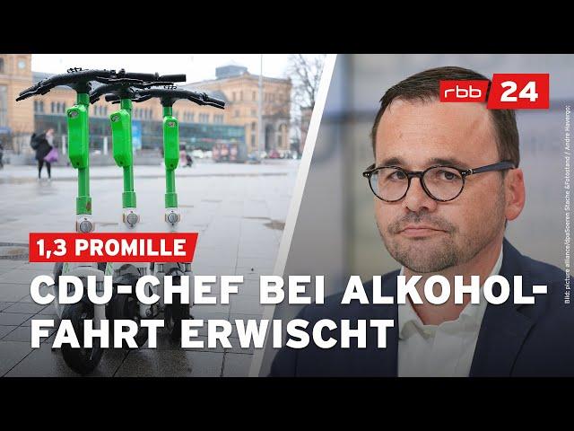 Brandenburger CDU-Chef Jan Redmann betrunken auf E-Scooter unterwegs