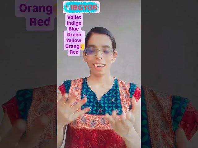 #Trick to learn rainbow  colours#Anjali on learning #Ytb shorts️