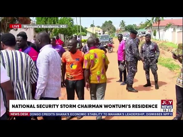 Joint Police and National Security operatives storm Chairman Wontumi’s residence with search warrant