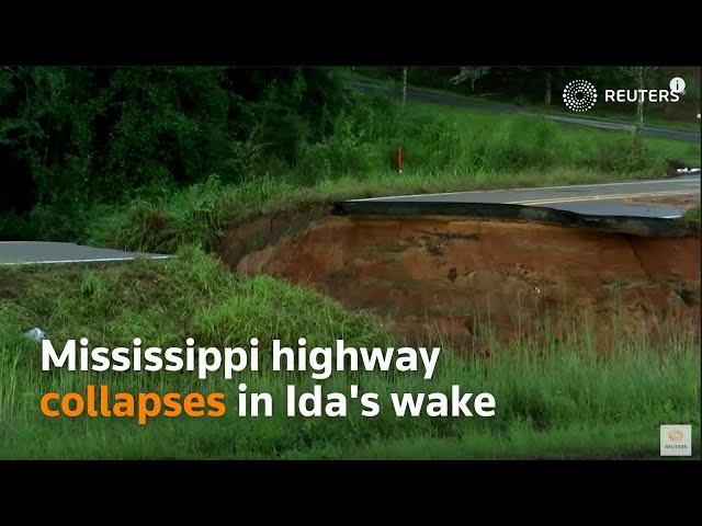 Mississippi highway collapses in Ida's wake