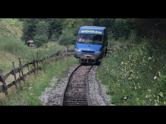 Unbelievable Ford Transit Van Converted to Rail Draisine in Viseu de Sus, Maramures, Romania!