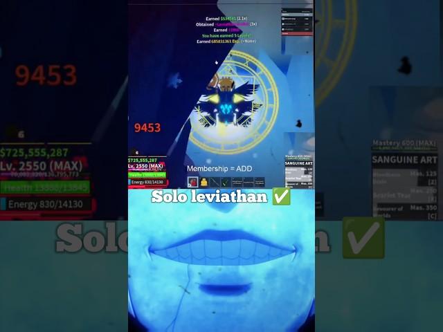 How I Solo Killed Leviathan in Blox Fruits! (Full Boss Fight)