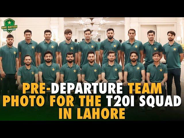 BTS Vibes: Pre-Departure Team Photo for the T20I Squad in Lahore  | PCB | MA2A