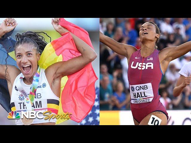 Thiam wins 2nd heptathlon title; Anna Hall breaks a JJK record and wins USA's 1st medal since 2001