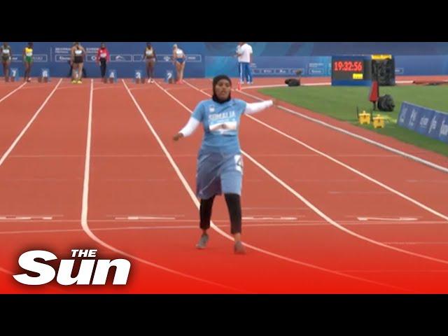 Somali runner sets record for 'slowest ever' 100m after taking over 20 seconds to complete