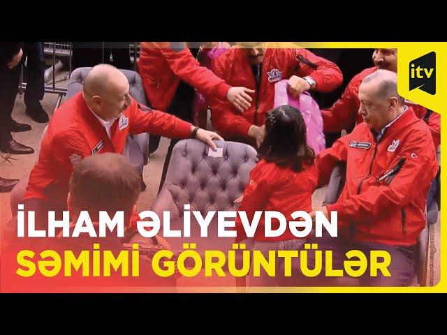 İlham Əliyev "Texnofest"də öz yerini uşağa verdi