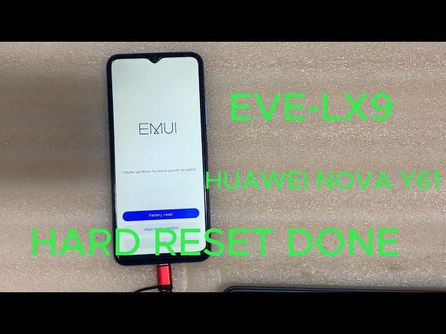 Huawei Y61 Hard Reset | Huawei nova Y61 ( eve-lx9n) Password Pattern Unlock Only Reset 2024||ZASoft8