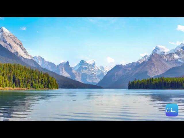 Calming Jasper Lake Scene