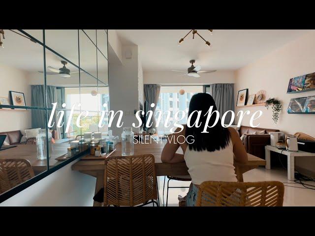 life in singapore | 4-room hdb home tour, 9-6 office worker life, romanticising life