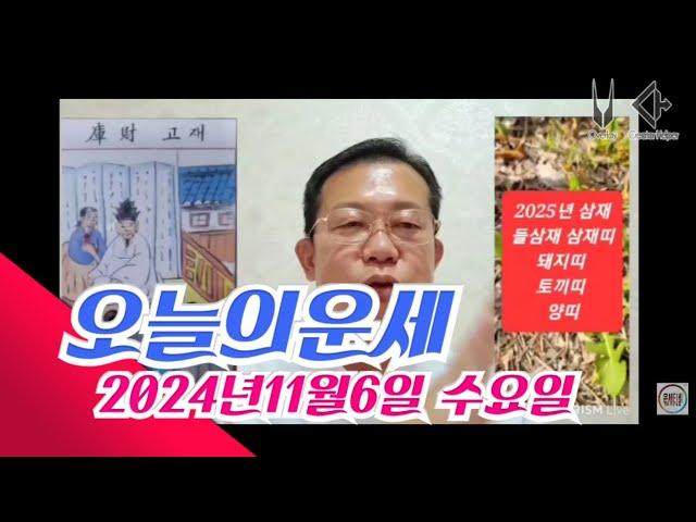 오늘의운세 2024년11월6일 수요일 띠별운세/ 2025년 운세 #운세 #오늘의운세 #2025년운세 #띠별운세