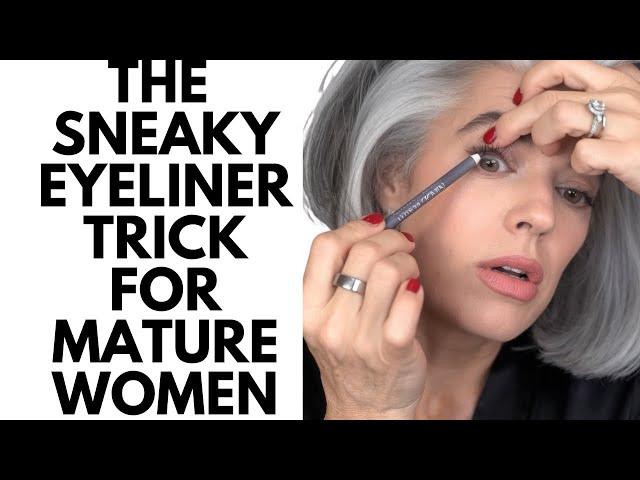 THE SNEAKY EYELINER TRICK FOR MATURE WOMEN | Nikol Johnson