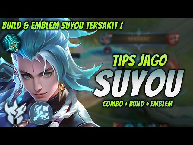 CARA MAIN SUYOU META TERBARU ! BUILD & EMBLEM SUYOU TERKUAT 2024 ! | SUYOU JUNGLER GAMEPLAY