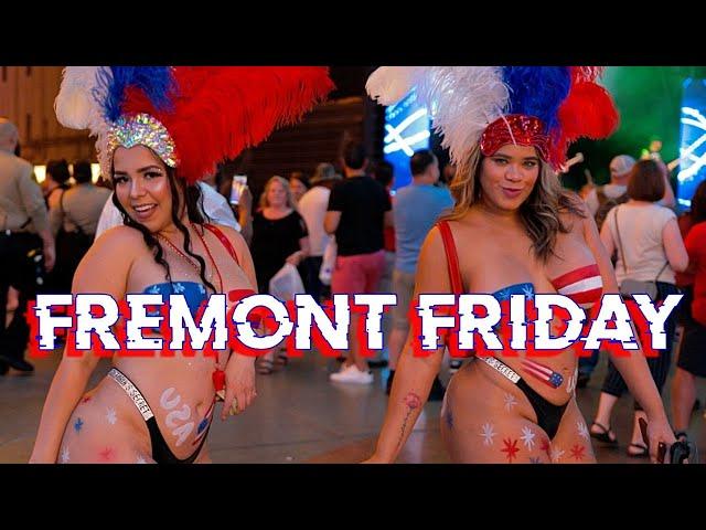 Fremont Street Las Vegas Friday Night - Bands, Booze & Babes