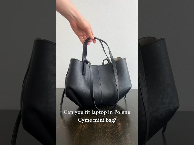 What laptop can you fit in Polene cyme mini bag? #polenecymemini #polene #poleneparis