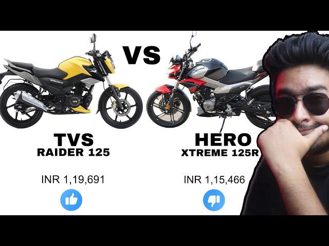 Hero Xtreme 125 R VS TVS Rider 125 | T mix V