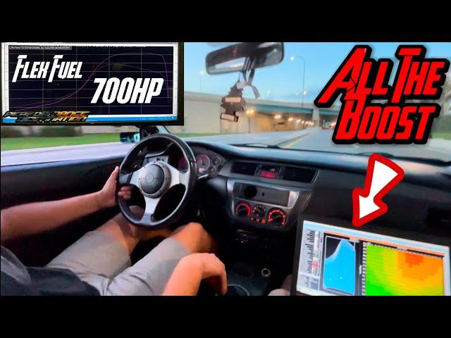 Evo8 on 6466 turbo goes flex fuel makes major gains. All the boost