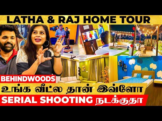 6 Bedrooms ஒரே வீட்ல  Serial Shootings-காக வீட்டையே Restaurant மாதிரி - Latha & Raj BIG Home Tour