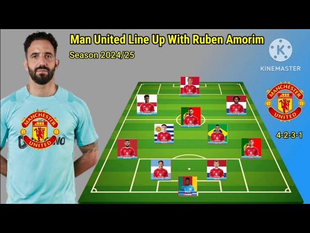 Manchester United Potential Line Up Under Ruben Amorim Season 2024/2025 ~ With Ugarte & Casemiro