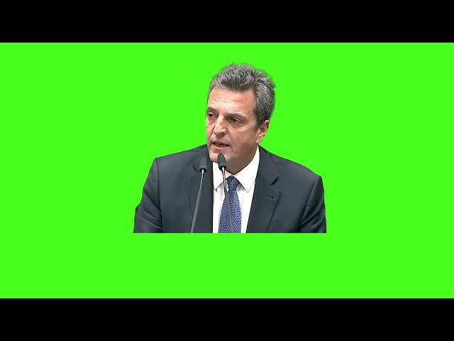 Massa "hay que poner los argentinos en 4" (Pantalla verde)