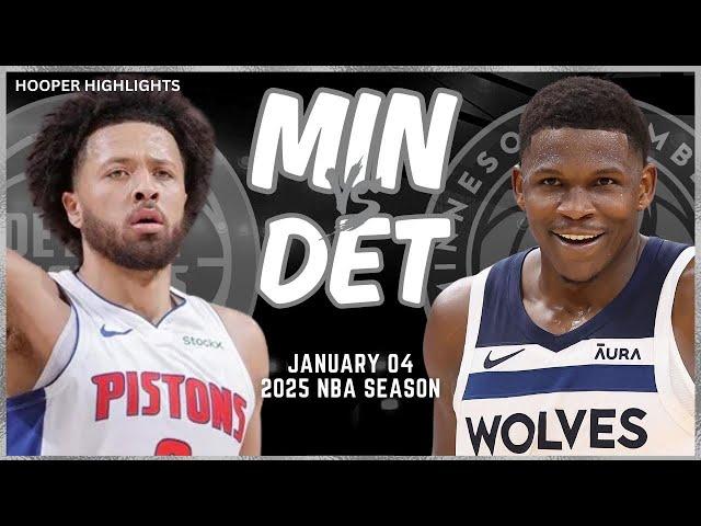 Minnesota Timberwolves vs Detroit Pistons Full Game Highlights | Jan 4 | 2025 NBA Season